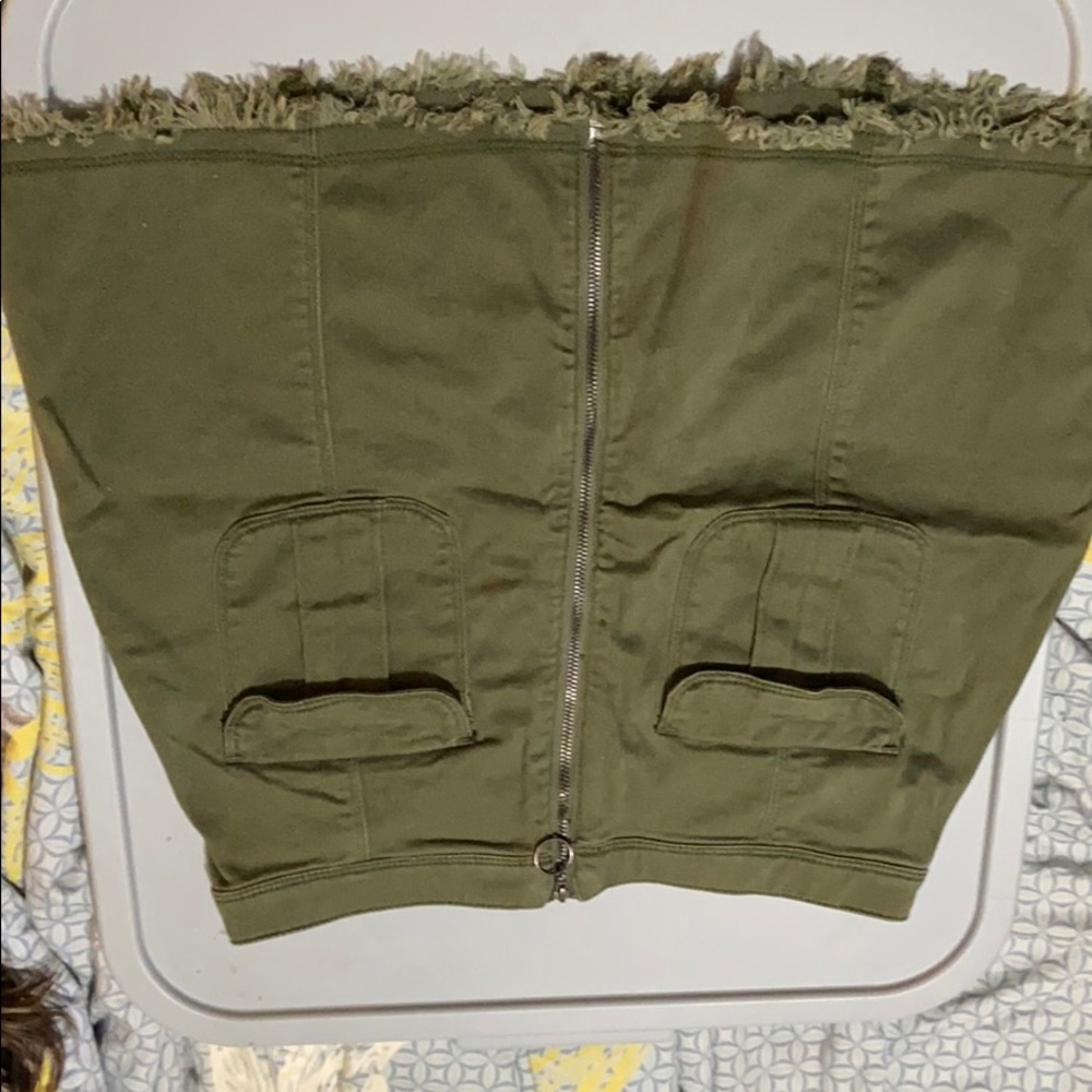 Hollister Army Green cotton skirt